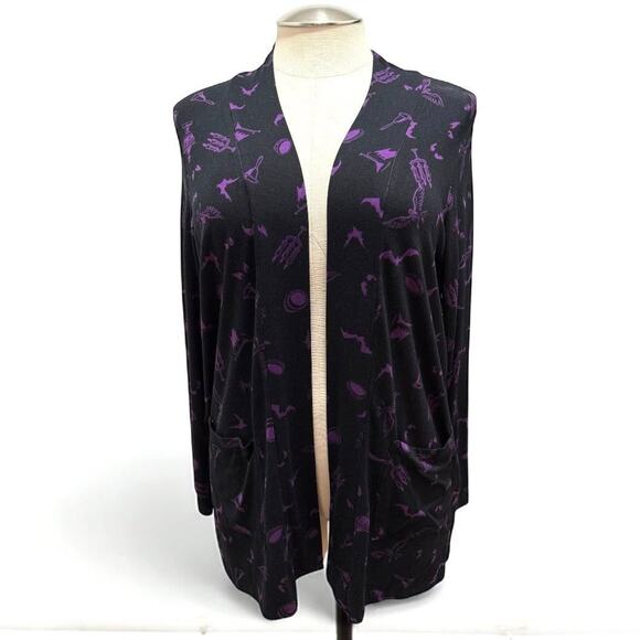 Torrid Plus Size 2 Disney Haunted Mansion Super Soft Open Cardigan Madame Leota - Picture 2 of 4